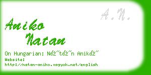 aniko natan business card